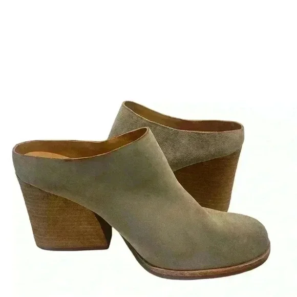 KORK-EASE Challis Women’s Mustang Gray Suede Chunky Heel Mules 10 M/ 42 - Picture 8 of 12